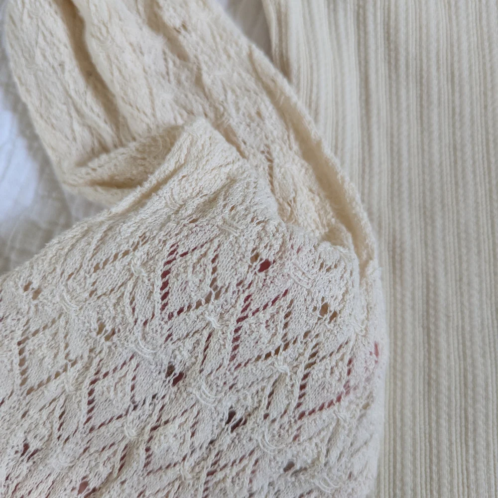 Free People Cream Lace Top - Picture 2 of 5